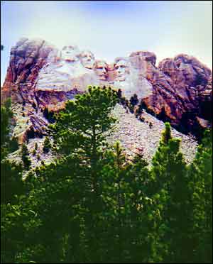A photo I took of Presidents carved out of rock...