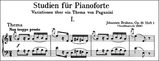 Brahms Theme of Paganini