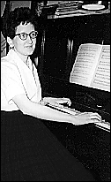 my mother at Juilliard preparing for lessons